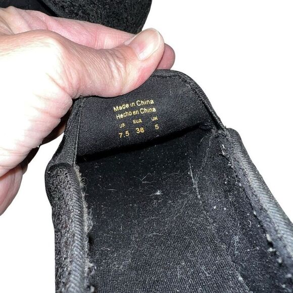 Aldo Womens Size 7.5 Slip On Flats Comfort Shoes Sparkle Bling Charcoal Gray - Picture 11 of 11